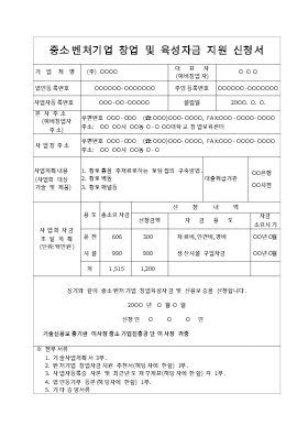 [황토담]중소.벤처자금사업계획서